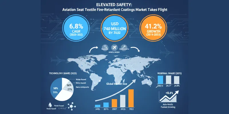 Aviation Seat Textile Fire-Retardant Coatings Market 2026: USD 480+ Million Industry  Growing at 6.8% CAGR Through 2032 
